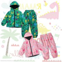 Mädchen Einhorn Wasserdichte Set Kinder Dinosaurier Kleidung Casual Jungen Mädchen Windmantel Langarm Cartoon Jacke Kinder Hoodie Outwear