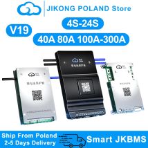 JIKONG V19 JK BMS 4S~24S SMART BMS BT Heat CAN 0.4A~2A Corrente 100A 200A 300A Bilanciatore attivo per Li-ion LiFePo4 Lto Batteria BMS