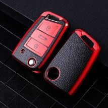 Guscio in pelle TPU per VW Volkswagen Golf 7 MK7 Tiguan MK2 Per SEAT Ateca Leon FR 2 Ibiza Per Skoda Octavia Chiave dell'auto Caso Della Copertura