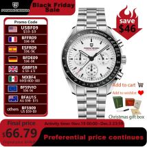 PAGANI DESIGN 2025 Nuovo V5 PD1701 Orologi da uomo Orologio al quarzo di lusso da uomo Sport Cronografo velocità AR Vetro zaffiro 100M Impermeabile