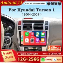 Android 15 Autoradio Für Hyundai Tucson 2004 2005 2006 2007 2008 2009 Multimedia Stereo Video Player GPS Navigation Carplay auto