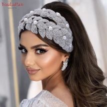 Top queen Hochzeit Stirnband Blatt Braut Kopf bedeckung Frau Haarschmuck Schmuck handgemachte Braut Kopfschmuck Festzug Tiara HP411