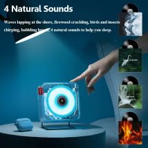 Retro Vinyl Plattenspieler Design Bluetooth Lautsprecher Wireless White Noise Spieluhr Soundbar RGB Atmosphäre Licht Musik Player