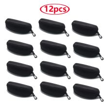 12 stück Tragbare Zipper Karabiner Sonnenbrille Schutz Box Harte Brillenetui Brillenetui Brillen Zubehör Mit Haken
