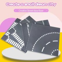 Base Plate 32x32 Set di Costruzioni Mattoncini Stradali con Figure e Scenari Urbani Giocattoli da Costruzione in Plastica per Giovani