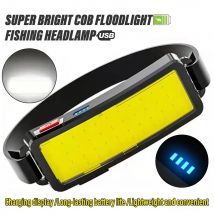 Lampada frontale portatile a LED COB Batteria incorporata USB ricaricabile Torcia frontale impermeabile Lampada Torcia da lavoro da campeggio
