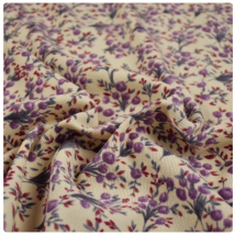 Cord Stoff, Land lila kleinen Blumen druck, Hemd, Kleid, Mantel, Schuh oberfläche Näh material, Herbst, Winter, t2237