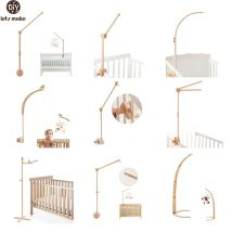 Baby Bett Glocke 0,12 Monate Rassel Spielzeug Halterung Holz Mobile Neugeborenen Häkeln Bett Glocke Hängen Spielzeug Halter Halterung Infant Krippe geschenk