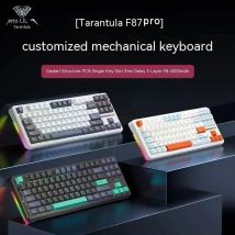 Klawiatura mechaniczna AULA F87 Pro 2,4 g/Usb/Bluetooth tryb bezprzewodowa 87-klawiszowa uszczelka Rgb Pbt 5-warstwowa wyciszanie pełny klucz bez uderzenia