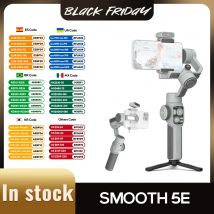 ZHIYUN Stabilizzatore portatile ufficiale CINEPEER SMOOTH 5E con giunto cardanico per telefono con modulo di localizzazione AI Adatto per iPhone/XIAOMI/Samsung