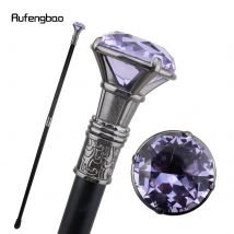 Lila Diamant Typ Silber Gehstock Mode dekorative Gehstock Gentleman elegante Cosplay Rohr knopf Crosier 93cm