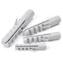 Tasselli a Espansione in Plastica M5 M6 M8 M10 M12 M14, Ancoraggi a Muro Grigi, Tasselli Autofilettanti in Plastica per Legno, Utensile Ferramenta