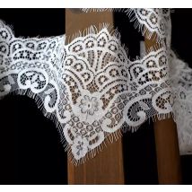 Chantilly-Spitzenbesatz, weiße Farbe, Wimpern-Spitzenstoffe, DIY, Nähen, Basteln, Vintage, französische Spitze für Kleidung, Nadelarbeit