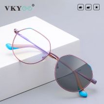 VKYEE Geometrie Photochrome Anti Blau Licht Frauen Lesebrille für Myopie Hyperopie Rezept Optische Brillen PFD3013