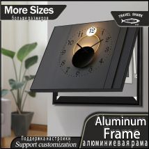 Decor For Home Design Painting By Electric Box Modern Living Room Decoration accessori Art Print Frame con grande orologio da parete