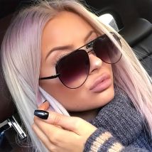 Vibrant Oversize Frame Gradient Color Lens Fashion Glasses Stylish Outdoor Driving Shade Decoration Trendy Eyewear Accessories