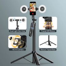 Selfie Stick Gimbal Stabilisator für Smartphone mit Bluetooth-Fernbedienung Intelligentes AI Follow-Up Anti Shake Pan Tilt Stativ