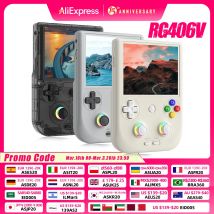ANBERNIC RG406V Console di gioco portatile Touch screen IPS da 4'' Android 13 Unisoc T820 Lettore di giochi a 64 bit Illuminazione RGB 5500mAh