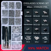 Brillen-Reparatur-Set, Werkzeug, Muttern, Nasenpolster, optische Reparatur-Werkzeugteile, sortiertes Kit, Sonnenbrillen, Brillen, Schraubendreher, Schrauben-Sets