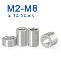 5/ 10/ 20szt M3 M4 M5 M6 M8 Płaska podkładka ze stopu aluminium Uszczelka CNC Tuleja bez gwintu Podkładka dystansowa do części modelu RC