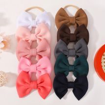 10 Stück zufällige Farbe Baby elastisches Stirnband weiche Schleife Haarbänder Kopfschmuck Säugling verkleiden Kopfschmuck