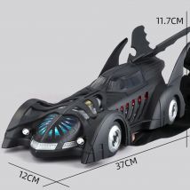 1:18 Legierung Batmobil 1995 1989 Sportwagen Modell Spielzeug Druckguss Fahrzeug Vorderrad Lenkung Sound Licht Miniatur Auto Geburtstagsgeschenk