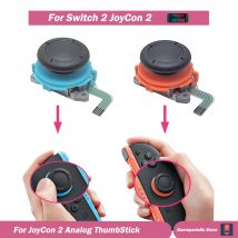 1/2 pz Blu Arancione Thumbstick per Nintendo Switch 2 JoyCon 2 per NS2 Joy-Con 2 Sostituzione Pulsante Sinistra Destra 3D Joystick Analogico