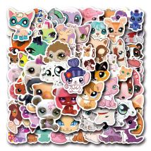 10/55/110PCS Littlest Pet Shop Stickers Game Stciekr For Luggage Laptop Phone Guitar Wardrobe  Water Bottle Skateboard Kids Toys