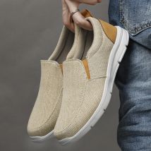 Zapatos de hombre, zapatos de lona de verano, transpirables, cómodos, para exteriores, zapatillas para caminar, mocasines clásicos para hombres