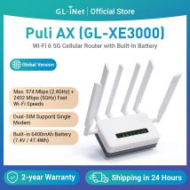 GL.iNet GL-XE3000(Puli AX)Router cellulare Wi-Fi 6 5G con batteria