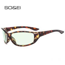 SO&EI Retro Y2K Candy Color Cat Eye Sunglasses Women Fashion Rivets Outdoor Sports Punk Men Trending Sun Glasses