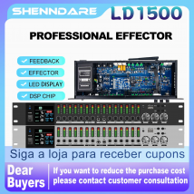 ShennDare LD1500 professioneller KTV-Audioeffektprozessor DSP Bluetooth Anti-Heul-Equalizer-Prozessor Vorstufeneffekte geeignet für Karaoke-Bühnenpartys