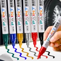 Penna per vernice per riparazione graffi auto da 8 colori Penna per riparazione vernice per ritocco ad asciugatura rapida Pennarello per pneumatici per ruote impermeabile Pennarelli per vernice