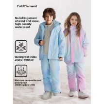 Coldelement 2025 Tuta da sci per bambini 3L Impermeabile antivento Singola tavola termica Set completo Ragazzi Hi-Vis riflettente ​
