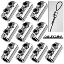 5/10/20/50/100pcs 1.5/2/3mm Steel Wire Rope Cable Clamp Metal Copper Clips Stainless Steel Sling Tools Fastening Accessories