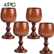 Calice in legno di abete rosso naturale fatto a mano Bicchiere da vino classico ambientale Bicchiere da tè rotondo per vino rosso Calice in legno massello Bicchieri