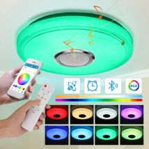 36W LED Deckenleuchte RGB Dimmbar con Bluetooth-sprecher, mit Fernbedienung e APP-Steuerung,wia Schlafzimmer Wohnzimmer