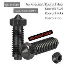Ugelli vulcano per Anycubic Kobra 2 Neo Ugello 0,4 mm Ottone Acciaio temprato Ugello per Anycubic Kobra 2 Pro/Plus 0,2 0,6 0,8 mm