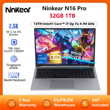 Laptop Ninkear N16 Pro 32GB 1TB 13. generacji Intel i7-13620H 16'' 2.5K IPS 120Hz Komputer do gier 57.75Wh Odblokowywanie odciskiem palca Notebook