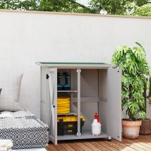 Mobile da giardino Outsunny, capannone per attrezzi in legno, armadietto per attrezzature resistente alle intemperie
