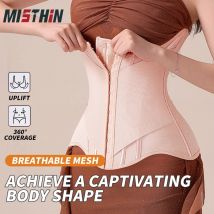 MISTHIN U-shaped Waist Trainer Corset Women Buttoned Shapers Breast Lifted Waist Trainer Steel Bone Slimming Women's Shapewear
