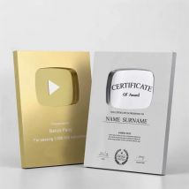 Kreative anpassbare Metall medaille Preise Unterhaltung spiele Youtubers Blogger Souvenir Geschenke Sport Trophäe Ehren urkunde