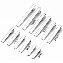 20 Stück 32/40/45/55/75 mm flache Metall-Einzelzinken-Alligator-Haarnadel-Clip-Basis für DIY-Haarspangen, Schmuckherstellung, Zubehör