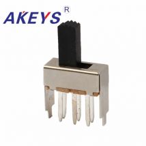 10PCS SS-22F17 2P2T zweipoligen 2 position slide schalter 6 solder lug pin verticle typ mit 2 festen stift