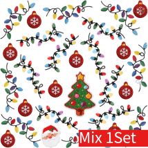 Patch Iron on Lots of For Clothing Festival 10/50/100PCS Wholesale Cartoon Christmas Tree Lots of Patches Embroidered