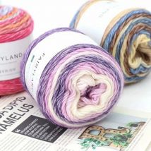 100 g Regenbogen-Wollgarn, neues weiches, handgewebtes Kuchengarn, Hut, Schal, Pullover, Färben, Häkeln, ausgefallenes Mischgarn