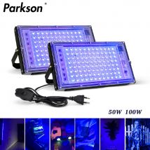 395nm 400nm Led reflektor UV 220V ultrafioletowa lampa sceniczna 50W 100W LED etap Blacklight