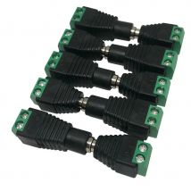5 paia DC 12V connettori femmina e maschio 5.5x2.1mm spina di alimentazione adattatore prese per segnale colore LED Strip Light CCTV Camera