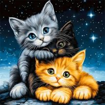 New Arrival Diamond Mosaic Cat Animal Full Square Round Diamond Painting Cartoon Kit Embroidery Child Hobby