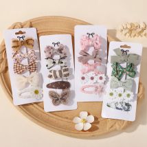 5 teile/satz Baby Mädchen Haarspangen Süße Daisy Print Bunte Schmetterling Haarnadeln Kinder Haarspange Ornamente Haar Zubehör